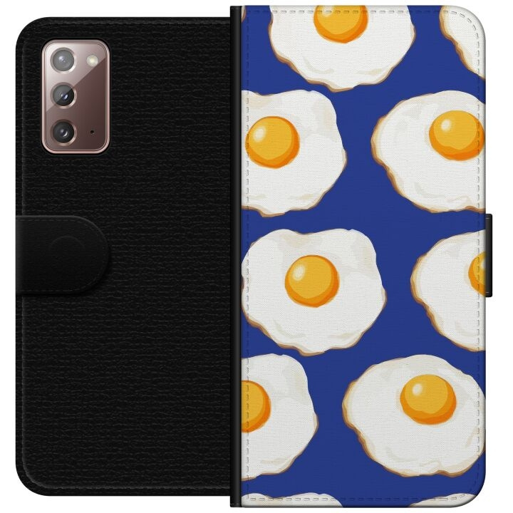 Wallet case for Samsung Galaxy Note20 with Fried eggs design in the group SMARTPHONE & TABLETS / Phone cases / Samsung at TP E-commerce Nordic AB (A60638)