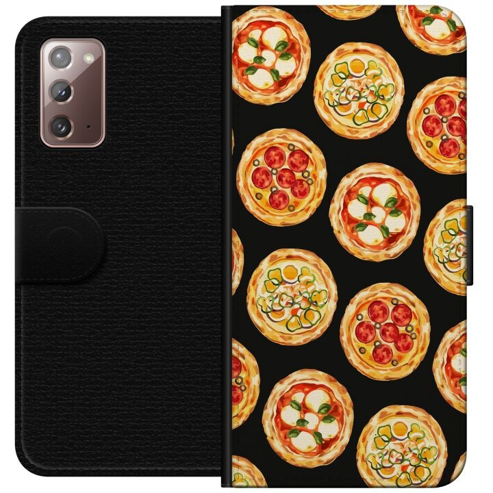 Wallet case for Samsung Galaxy Note20 with Pizza design in the group SMARTPHONE & TABLETS / Phone cases / Samsung at TP E-commerce Nordic AB (A60645)