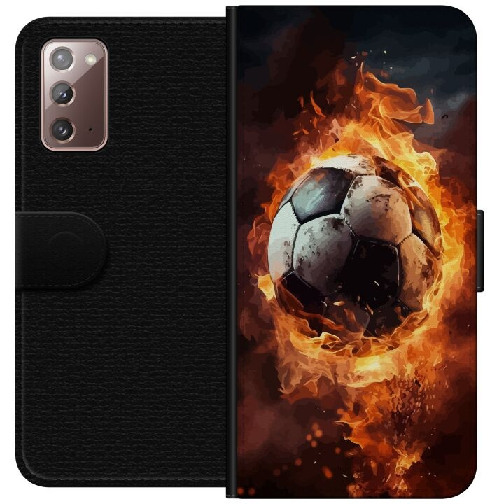 Wallet case for Samsung Galaxy Note20 with Football design in the group SMARTPHONE & TABLETS / Phone cases / Samsung at TP E-commerce Nordic AB (A60653)