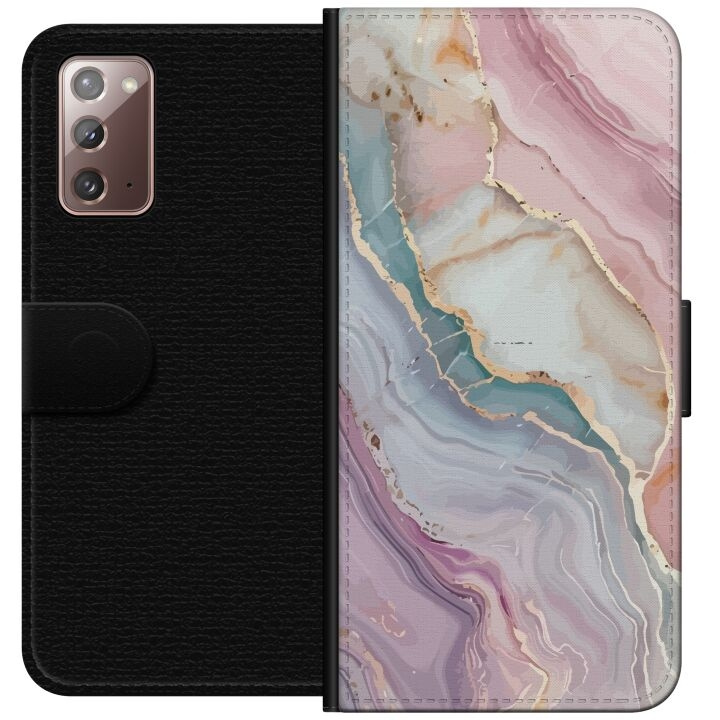 Wallet case for Samsung Galaxy Note20 with Marble design in the group SMARTPHONE & TABLETS / Phone cases / Samsung at TP E-commerce Nordic AB (A60654)