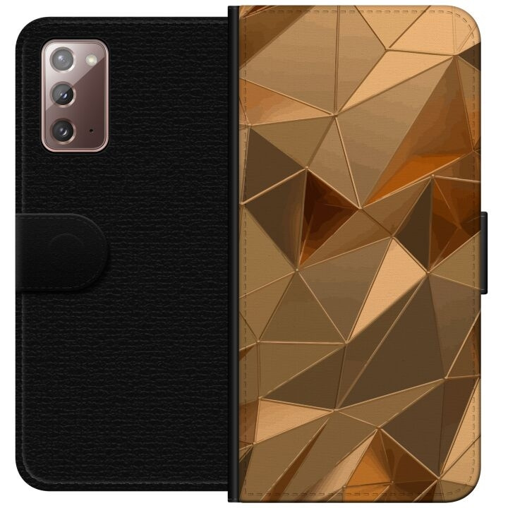 Wallet case for Samsung Galaxy Note20 with 3D Gold design in the group SMARTPHONE & TABLETS / Phone cases / Samsung at TP E-commerce Nordic AB (A60656)