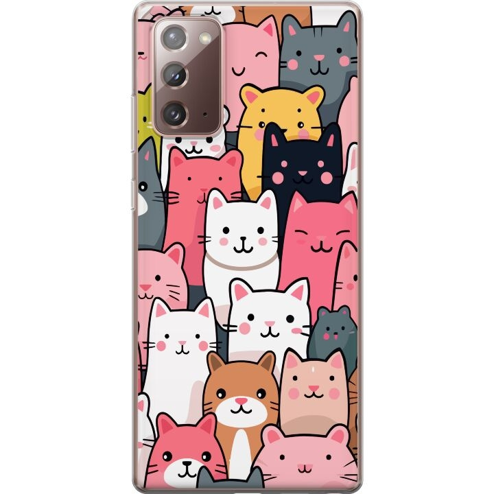 Mobile case for Samsung Galaxy Note20 with Cat pattern design in the group SMARTPHONE & TABLETS / Phone cases / Samsung at TP E-commerce Nordic AB (A60667)