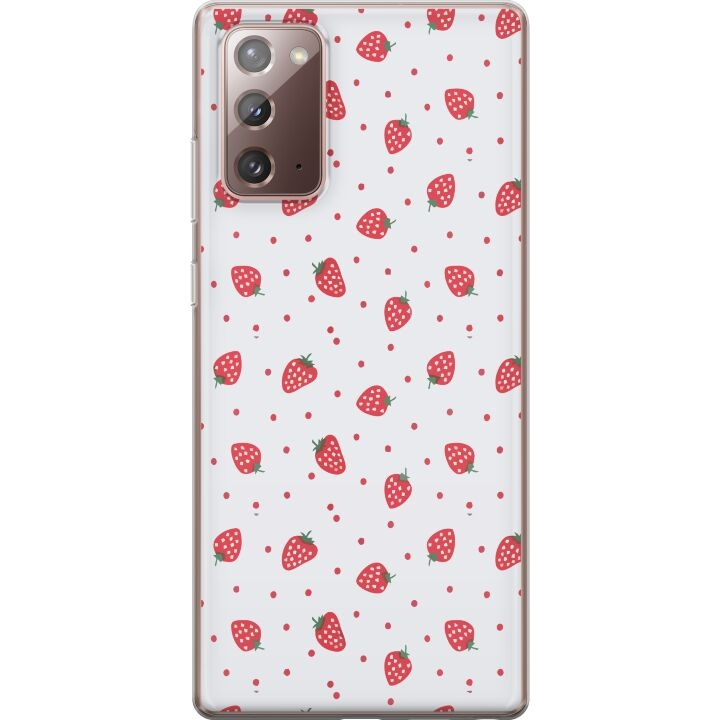 Mobile case for Samsung Galaxy Note20 with Strawberries design in the group SMARTPHONE & TABLETS / Phone cases / Samsung at TP E-commerce Nordic AB (A60676)