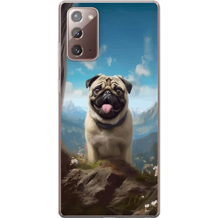 Mobile case for Samsung Galaxy Note20 with Happy Dog design in the group SMARTPHONE & TABLETS / Phone cases / Samsung at TP E-commerce Nordic AB (A60677)