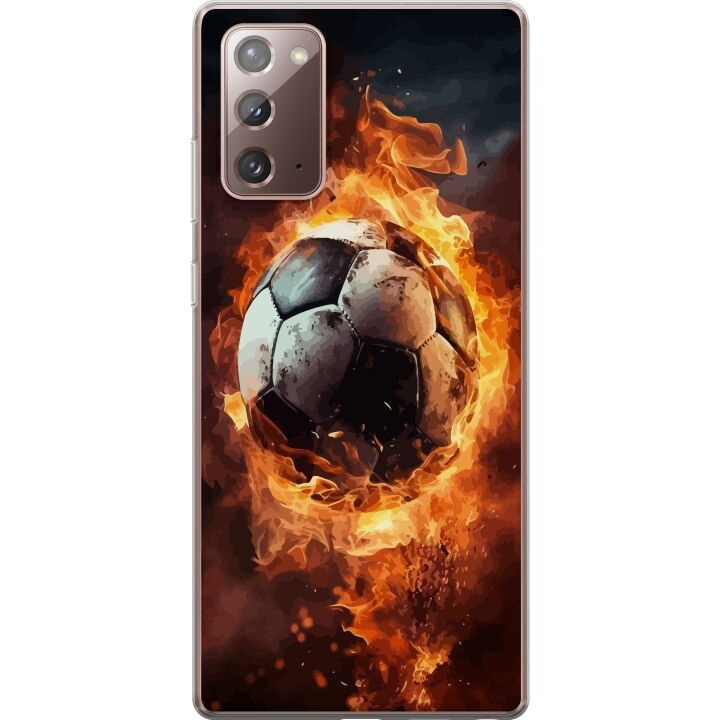 Mobile case for Samsung Galaxy Note20 with Football design in the group SMARTPHONE & TABLETS / Phone cases / Samsung at TP E-commerce Nordic AB (A60680)