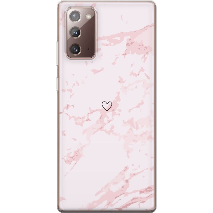 Mobile case for Samsung Galaxy Note20 with Pink Heart design in the group SMARTPHONE & TABLETS / Phone cases / Samsung at TP E-commerce Nordic AB (A60682)