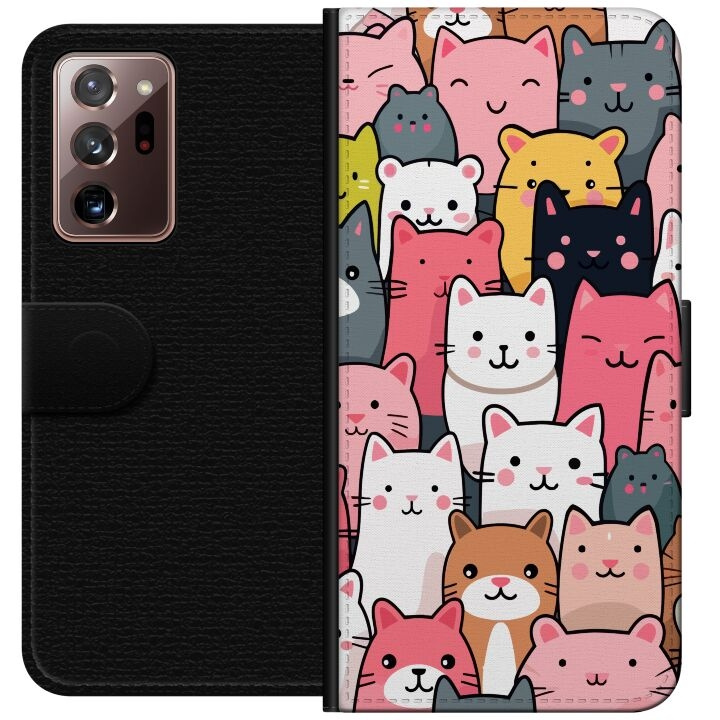 Wallet case for Samsung Galaxy Note20 Ultra with Cat pattern design in the group SMARTPHONE & TABLETS / Phone cases / Samsung at TP E-commerce Nordic AB (A60694)