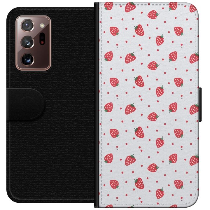 Wallet case for Samsung Galaxy Note20 Ultra with Strawberries design in the group SMARTPHONE & TABLETS / Phone cases / Samsung at TP E-commerce Nordic AB (A60703)