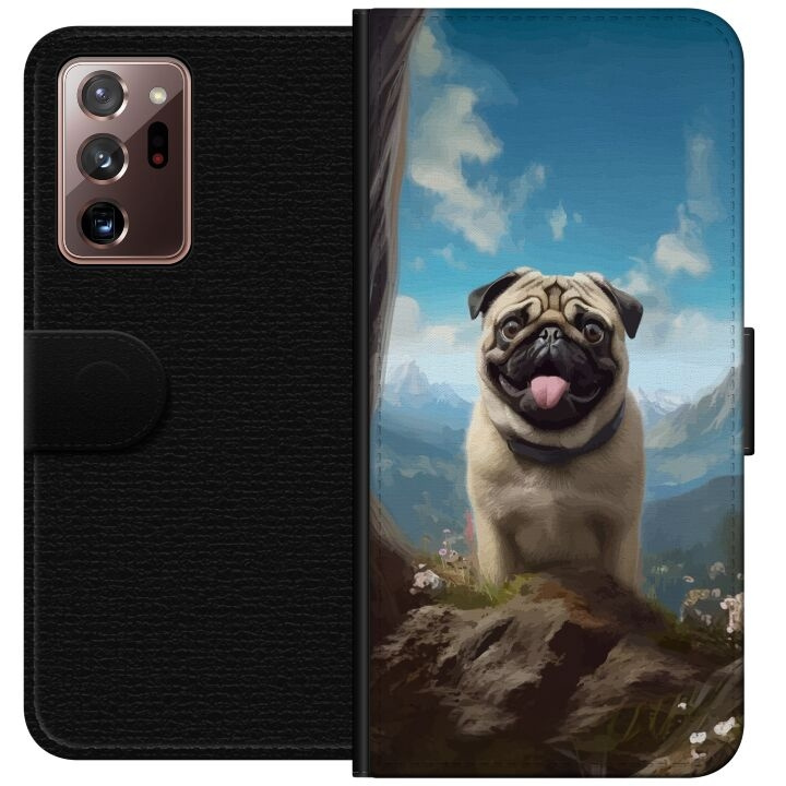 Wallet case for Samsung Galaxy Note20 Ultra with Happy Dog design in the group SMARTPHONE & TABLETS / Phone cases / Samsung at TP E-commerce Nordic AB (A60704)