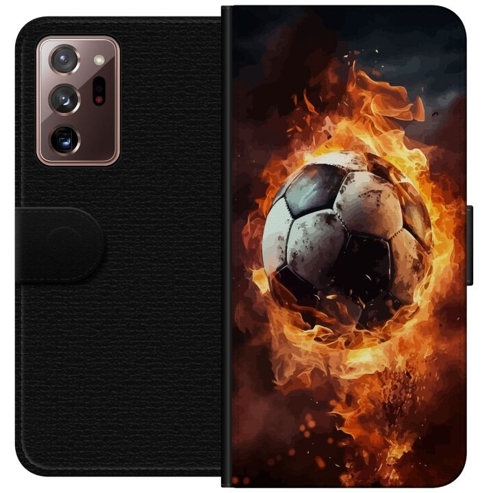 Wallet case for Samsung Galaxy Note20 Ultra with Football design in the group SMARTPHONE & TABLETS / Phone cases / Samsung at TP E-commerce Nordic AB (A60707)