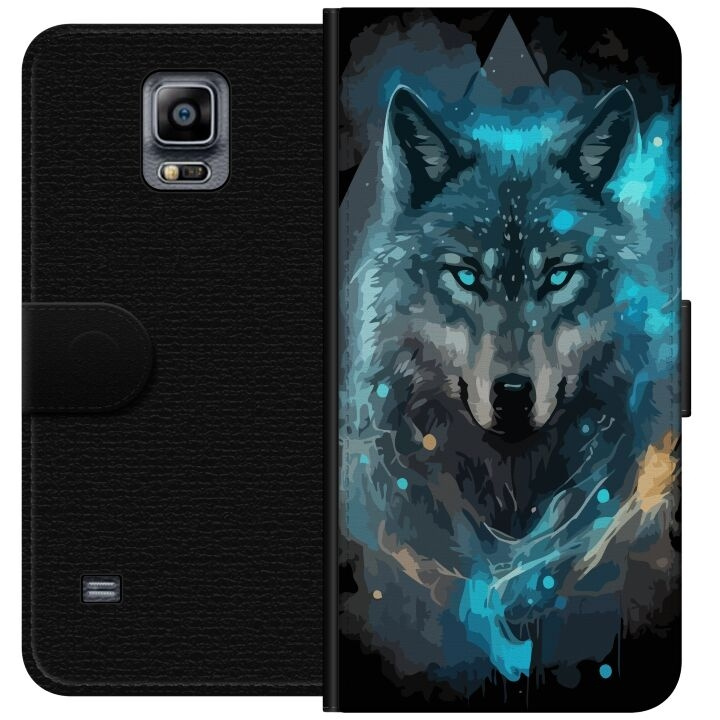 Wallet case for Samsung Galaxy Note 4 with Wolf design in the group SMARTPHONE & TABLETS / Phone cases / Samsung at TP E-commerce Nordic AB (A60745)