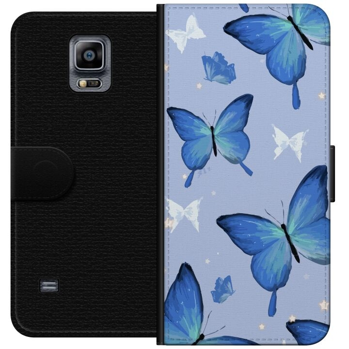 Wallet case for Samsung Galaxy Note 4 with Blue butterflies design in the group SMARTPHONE & TABLETS / Phone cases / Samsung at TP E-commerce Nordic AB (A60756)