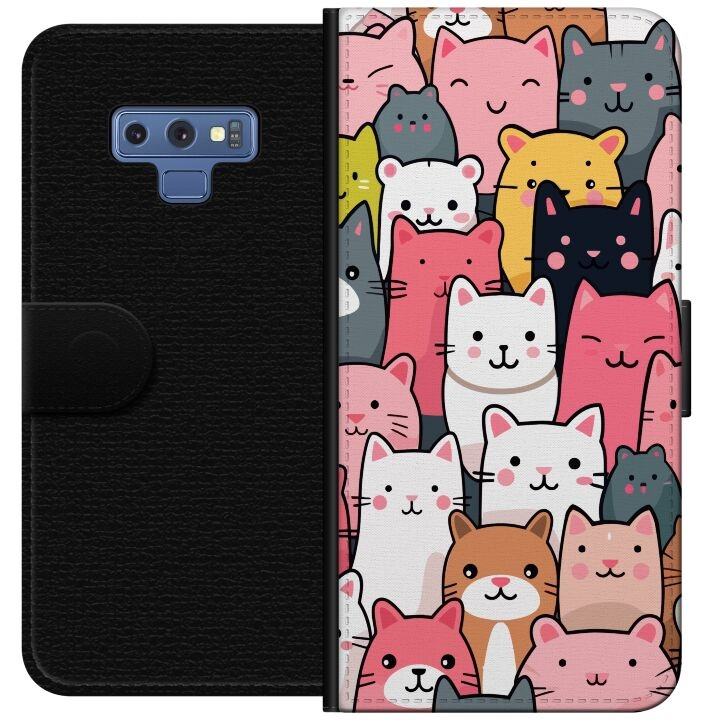 Wallet case for Samsung Galaxy Note9 with Cat pattern design in the group SMARTPHONE & TABLETS / Phone cases / Samsung at TP E-commerce Nordic AB (A60775)