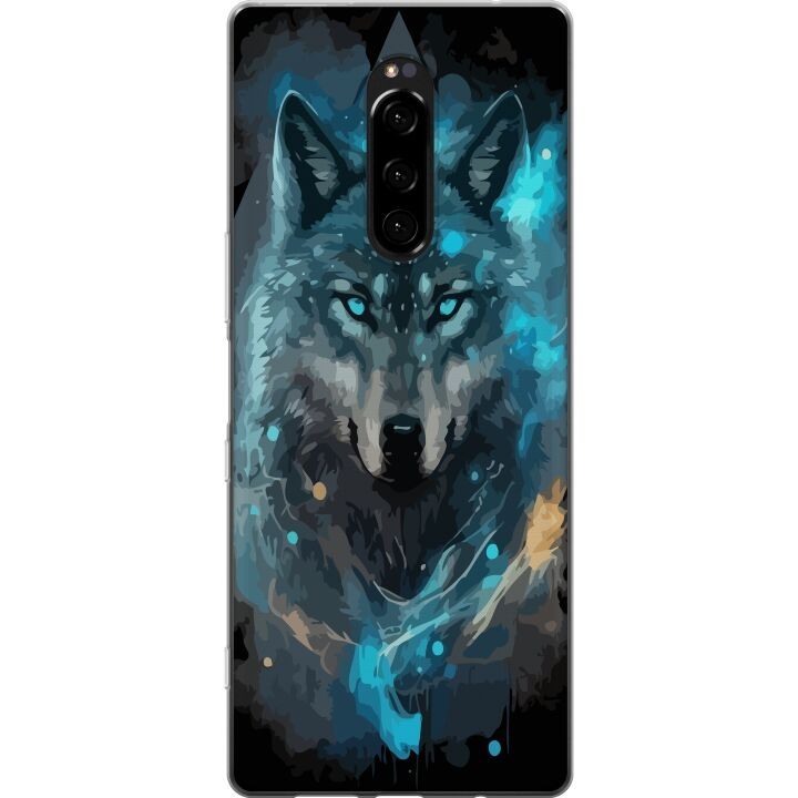 Mobile case for Sony Xperia 1 with Wolf design in the group SMARTPHONE & TABLETS / Phone cases / Sony at TP E-commerce Nordic AB (A60799)