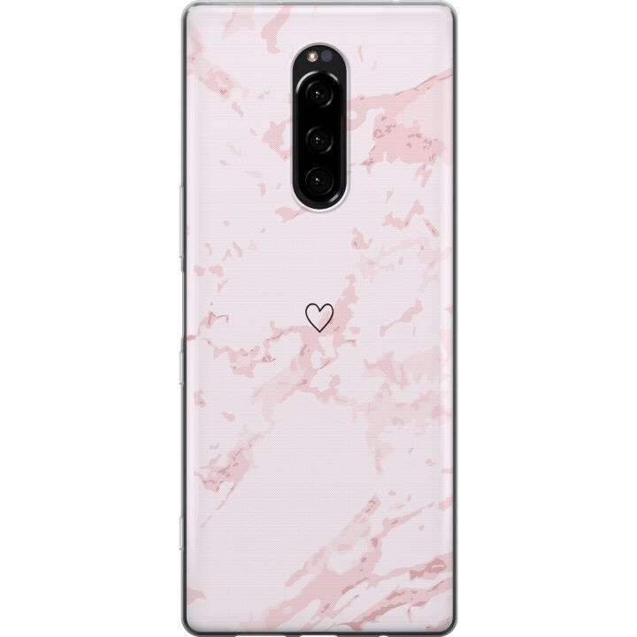 Mobile case for Sony Xperia 1 with Pink Heart design in the group SMARTPHONE & TABLETS / Phone cases / Sony at TP E-commerce Nordic AB (A60817)