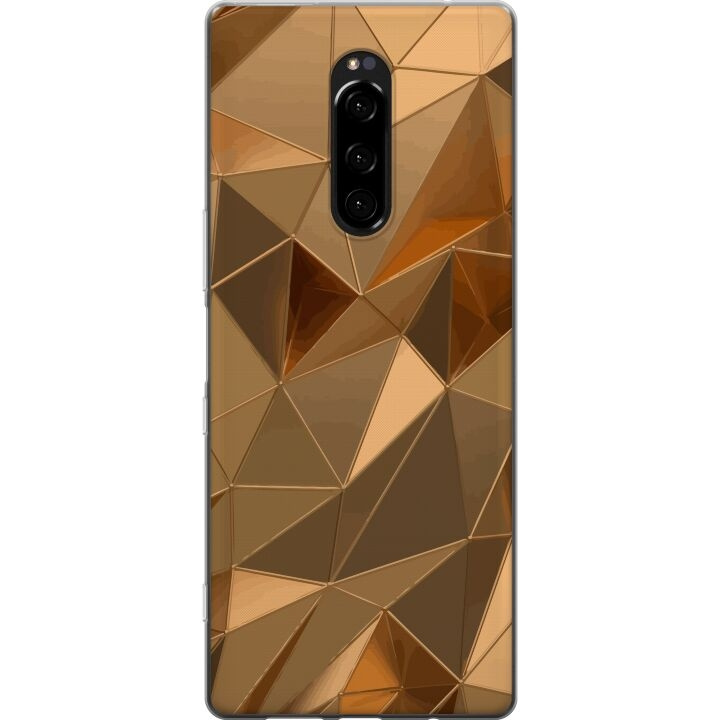 Mobile case for Sony Xperia 1 with 3D Gold design in the group SMARTPHONE & TABLETS / Phone cases / Sony at TP E-commerce Nordic AB (A60818)