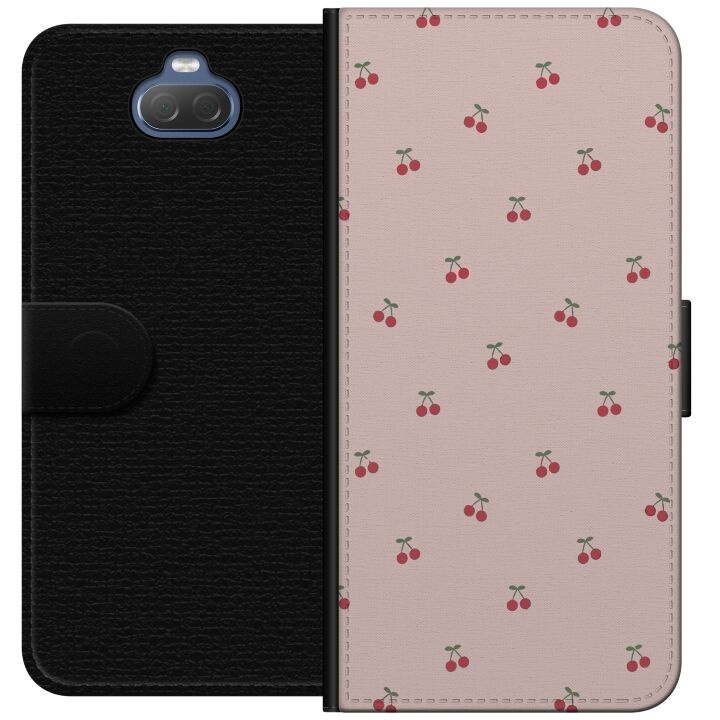 Wallet case for Sony Xperia 10 with Cherry design in the group SMARTPHONE & TABLETS / Phone cases / Sony at TP E-commerce Nordic AB (A60828)