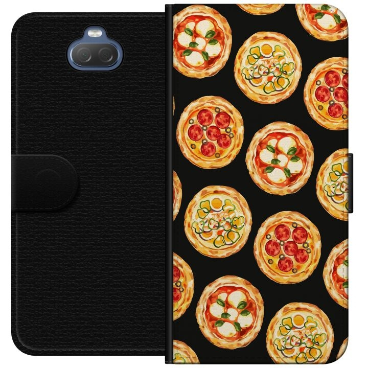 Wallet case for Sony Xperia 10 with Pizza design in the group SMARTPHONE & TABLETS / Phone cases / Sony at TP E-commerce Nordic AB (A60834)