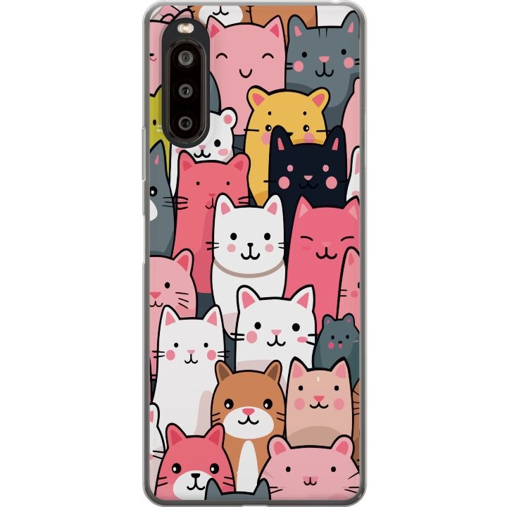 Mobile case for Sony Xperia 10 II with Cat pattern design in the group SMARTPHONE & TABLETS / Phone cases / Sony at TP E-commerce Nordic AB (A60883)