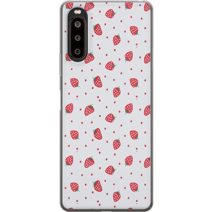 Mobile case for Sony Xperia 10 II with Strawberries design in the group SMARTPHONE & TABLETS / Phone cases / Sony at TP E-commerce Nordic AB (A60892)