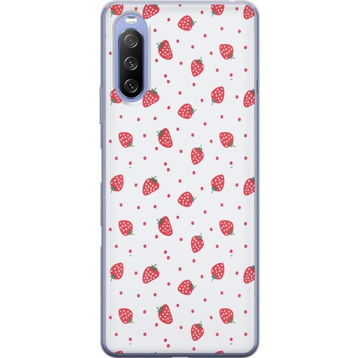 Mobile case for Sony Xperia 10 III with Strawberries design in the group SMARTPHONE & TABLETS / Phone cases / Sony at TP E-commerce Nordic AB (A60946)