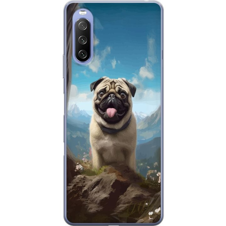 Mobile case for Sony Xperia 10 III with Happy Dog design in the group SMARTPHONE & TABLETS / Phone cases / Sony at TP E-commerce Nordic AB (A60947)