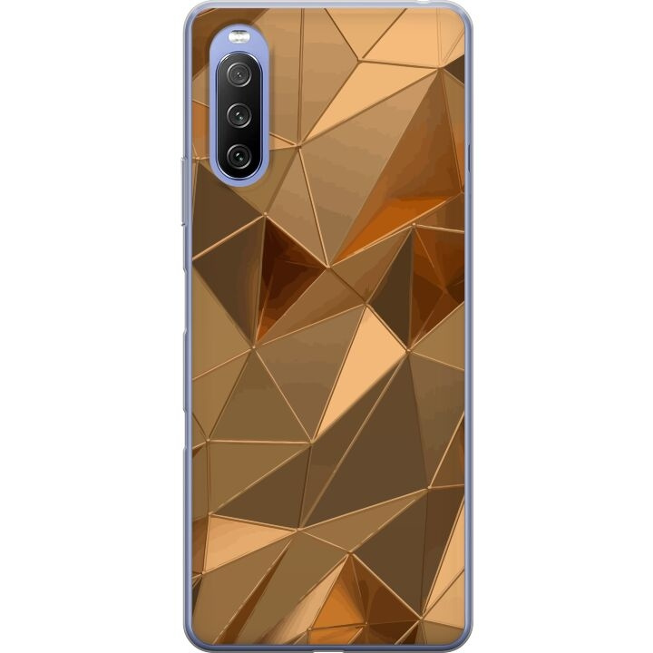 Mobile case for Sony Xperia 10 III with 3D Gold design in the group SMARTPHONE & TABLETS / Phone cases / Sony at TP E-commerce Nordic AB (A60953)