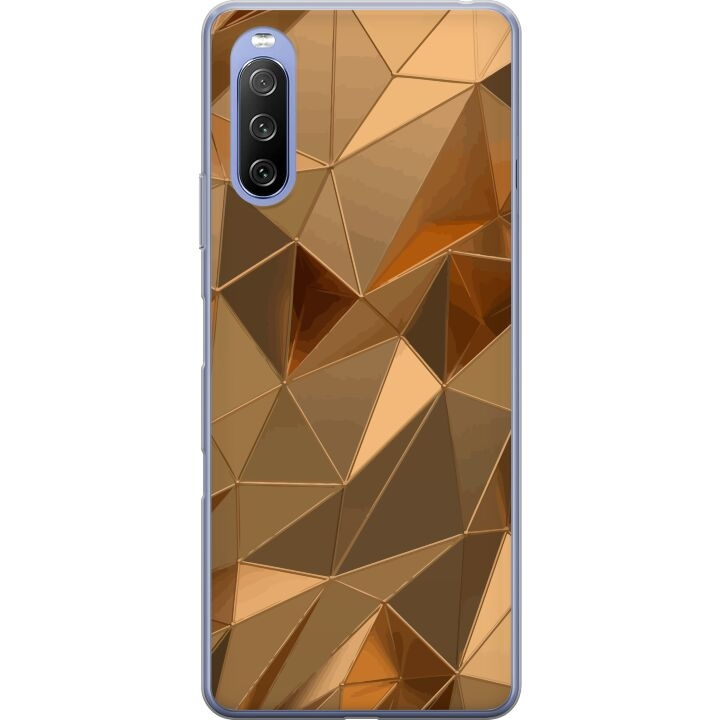 Mobile case for Sony Xperia 10 III Lite with 3D Gold design in the group SMARTPHONE & TABLETS / Phone cases / Sony at TP E-commerce Nordic AB (A60980)