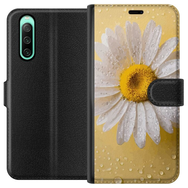 Wallet case for Sony Xperia 10 IV with Porslinsblomma design in the group SMARTPHONE & TABLETS / Phone cases / Sony at TP E-commerce Nordic AB (A60983)