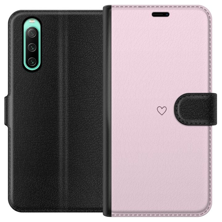 Wallet case for Sony Xperia 10 IV with Heart design in the group SMARTPHONE & TABLETS / Phone cases / Sony at TP E-commerce Nordic AB (A61002)