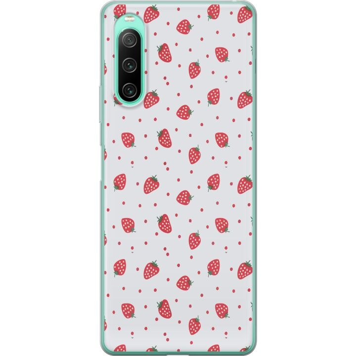 Mobile case for Sony Xperia 10 IV with Strawberries design in the group SMARTPHONE & TABLETS / Phone cases / Sony at TP E-commerce Nordic AB (A61027)