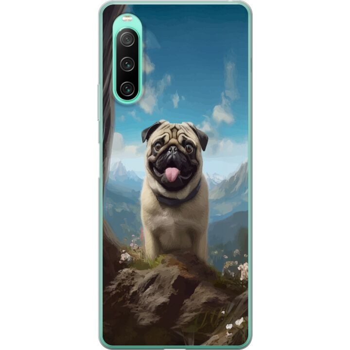 Mobile case for Sony Xperia 10 IV with Happy Dog design in the group SMARTPHONE & TABLETS / Phone cases / Sony at TP E-commerce Nordic AB (A61028)