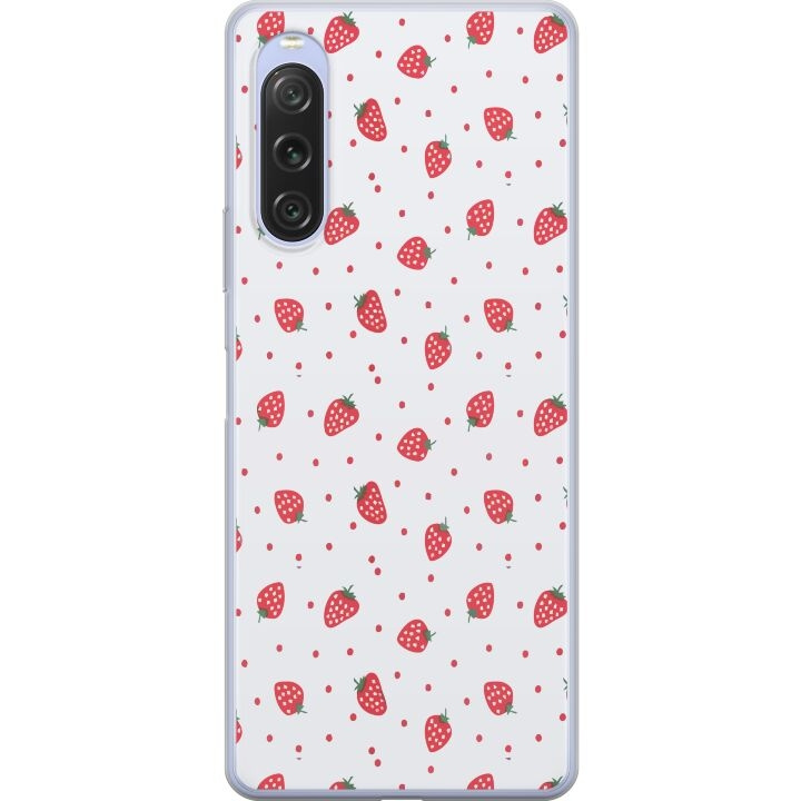 Mobile case for Sony Xperia 10 V with Strawberries design in the group SMARTPHONE & TABLETS / Phone cases / Sony at TP E-commerce Nordic AB (A61081)