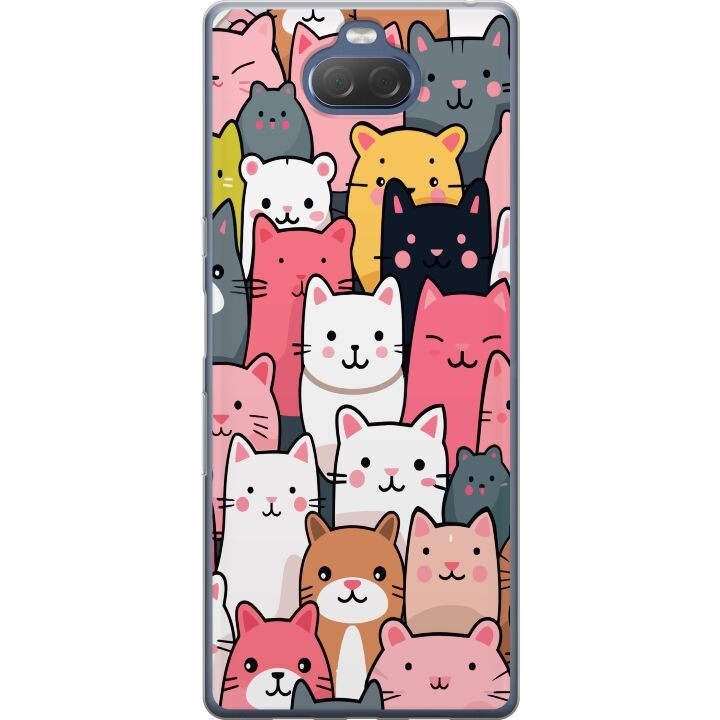 Mobile case for Sony Xperia 10 Plus with Cat pattern design in the group SMARTPHONE & TABLETS / Phone cases / Sony at TP E-commerce Nordic AB (A61126)