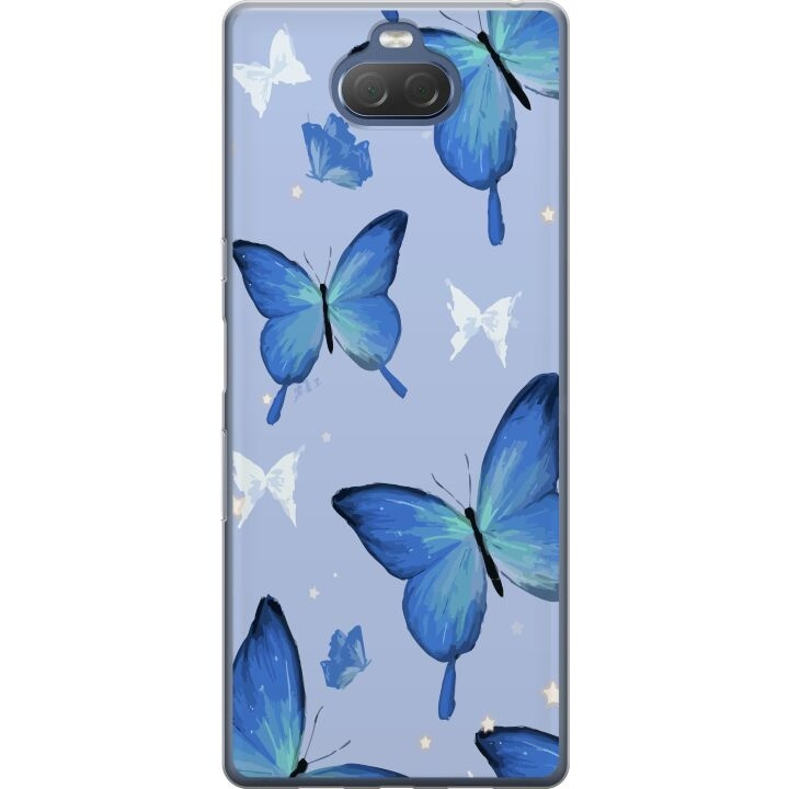 Mobile case for Sony Xperia 10 Plus with Blue butterflies design in the group SMARTPHONE & TABLETS / Phone cases / Sony at TP E-commerce Nordic AB (A61134)