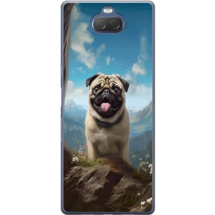 Mobile case for Sony Xperia 10 Plus with Happy Dog design in the group SMARTPHONE & TABLETS / Phone cases / Sony at TP E-commerce Nordic AB (A61136)