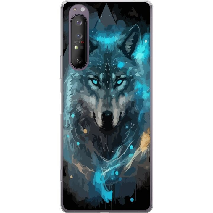 Mobile case for Sony Xperia 1 II with Wolf design in the group SMARTPHONE & TABLETS / Phone cases / Sony at TP E-commerce Nordic AB (A61150)