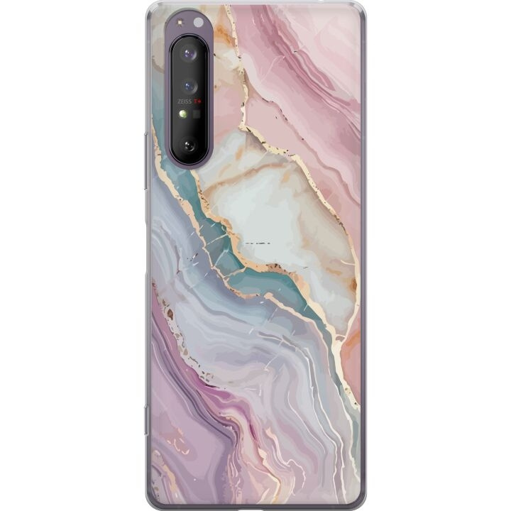 Mobile case for Sony Xperia 1 II with Marble design in the group SMARTPHONE & TABLETS / Phone cases / Sony at TP E-commerce Nordic AB (A61167)