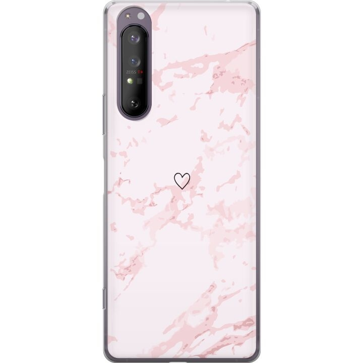 Mobile case for Sony Xperia 1 II with Pink Heart design in the group SMARTPHONE & TABLETS / Phone cases / Sony at TP E-commerce Nordic AB (A61168)