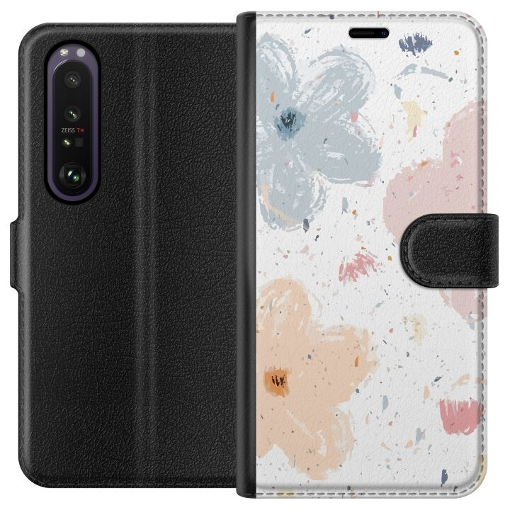 Wallet case for Sony Xperia 1 III with Flowers design in the group SMARTPHONE & TABLETS / Phone cases / Sony at TP E-commerce Nordic AB (A61184)