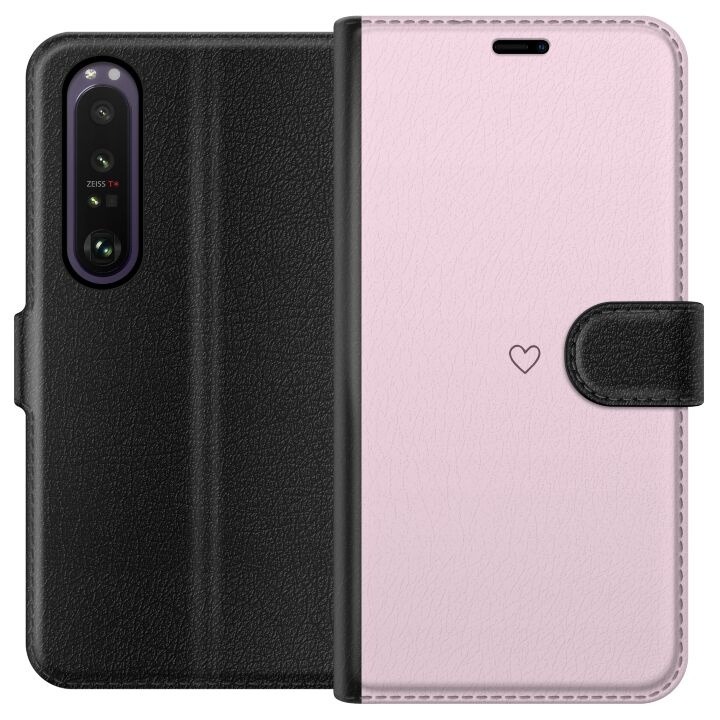 Wallet case for Sony Xperia 1 III with Heart design in the group SMARTPHONE & TABLETS / Phone cases / Sony at TP E-commerce Nordic AB (A61191)