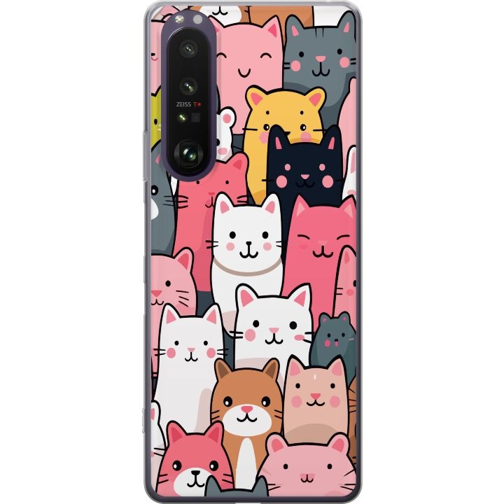 Mobile case for Sony Xperia 1 III with Cat pattern design in the group SMARTPHONE & TABLETS / Phone cases / Sony at TP E-commerce Nordic AB (A61207)