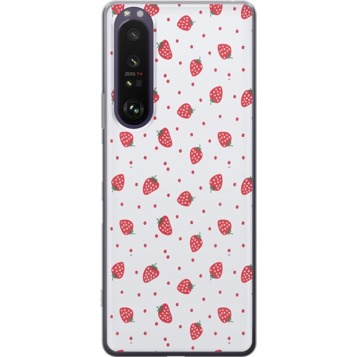 Mobile case for Sony Xperia 1 III with Strawberries design in the group SMARTPHONE & TABLETS / Phone cases / Sony at TP E-commerce Nordic AB (A61216)