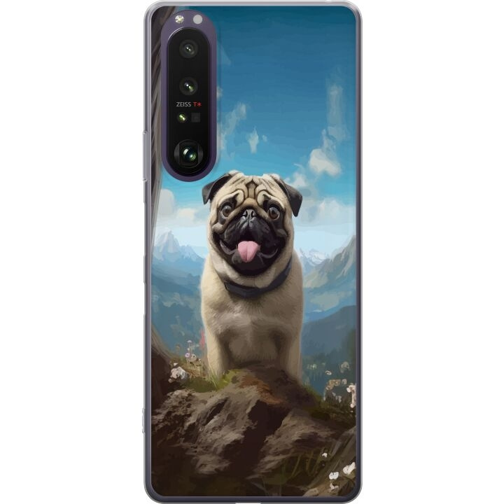 Mobile case for Sony Xperia 1 III with Happy Dog design in the group SMARTPHONE & TABLETS / Phone cases / Sony at TP E-commerce Nordic AB (A61217)