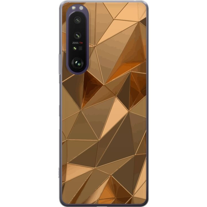 Mobile case for Sony Xperia 1 III with 3D Gold design in the group SMARTPHONE & TABLETS / Phone cases / Sony at TP E-commerce Nordic AB (A61223)