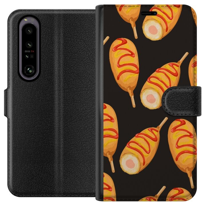 Wallet case for Sony Xperia 1 IV with Chicken drumstick design in the group SMARTPHONE & TABLETS / Phone cases / Sony at TP E-commerce Nordic AB (A61235)