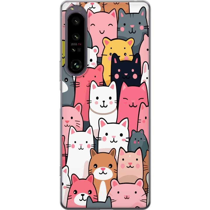 Mobile case for Sony Xperia 1 IV with Cat pattern design in the group SMARTPHONE & TABLETS / Phone cases / Sony at TP E-commerce Nordic AB (A61261)