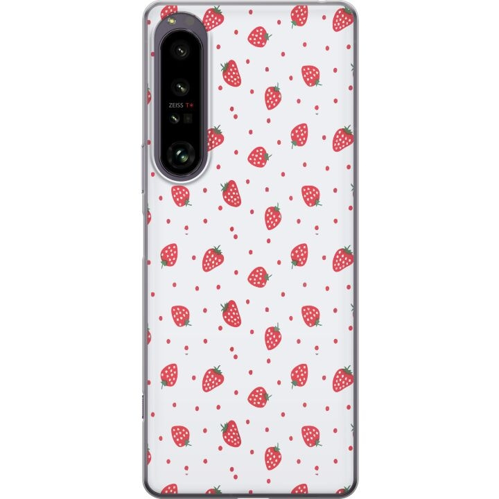 Mobile case for Sony Xperia 1 IV with Strawberries design in the group SMARTPHONE & TABLETS / Phone cases / Sony at TP E-commerce Nordic AB (A61270)