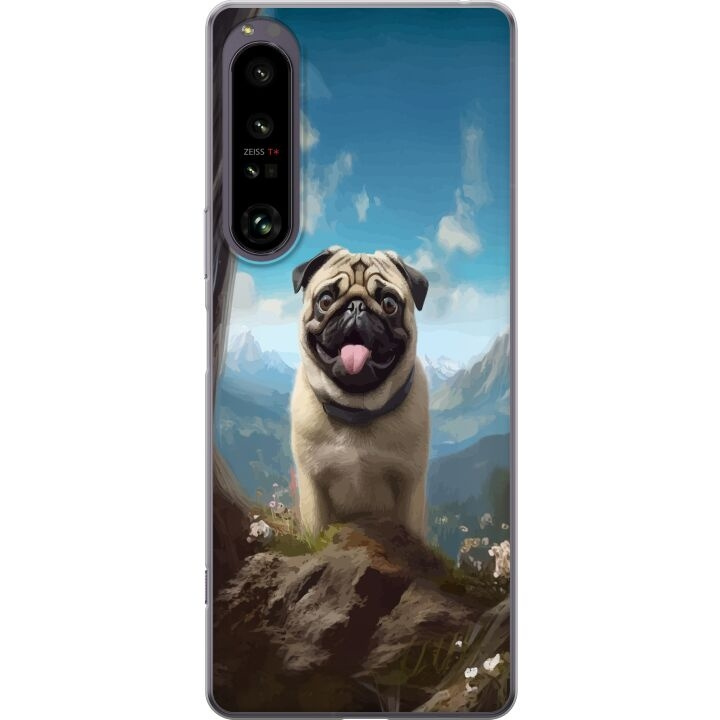 Mobile case for Sony Xperia 1 IV with Happy Dog design in the group SMARTPHONE & TABLETS / Phone cases / Sony at TP E-commerce Nordic AB (A61271)