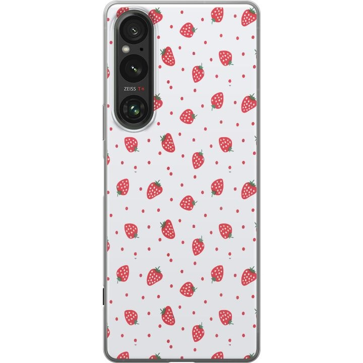 Mobile case for Sony Xperia 1 V with Strawberries design in the group SMARTPHONE & TABLETS / Phone cases / Sony at TP E-commerce Nordic AB (A61324)